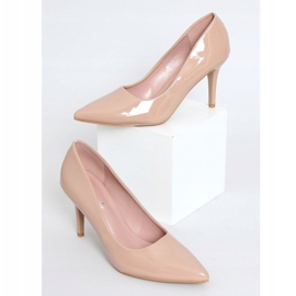 Stilettos de mujer beige y rosa S-631 Pink rosado 1