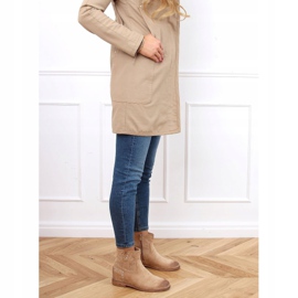 Botas caladas con tacón oculto beige NC1126 Beige 2