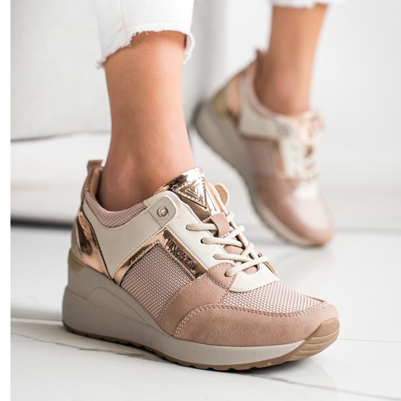 Zapatillas VINCEZA con estilo rosa 1