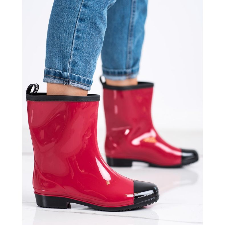 SHELOVET Cómodas chanclas rojas rojo 1