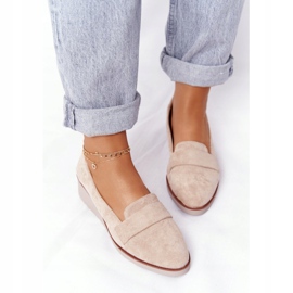 Elegantes Zapatos Cuña Vinceza 10599 Ante Beige 4