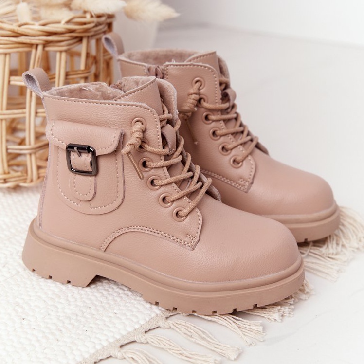 Apawwa Botas para niños con bolsillos en beige TikTok 1