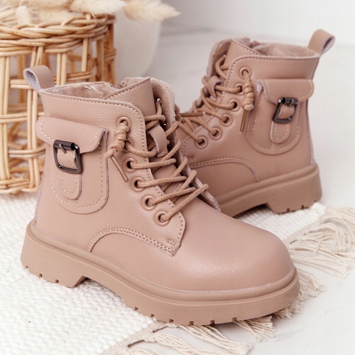 Apawwa Botas para niños con bolsillos en beige TikTok 2