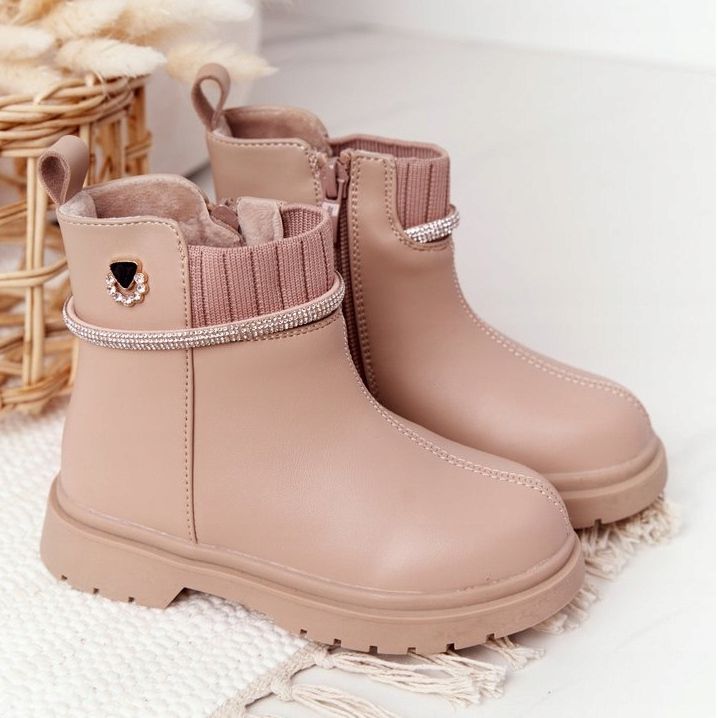 Apawwa Botas Infantiles Con Lentejuelas Toffees Beige 2 Apawwa Botas Infantiles Con Lentejuelas Toffees Beige 2