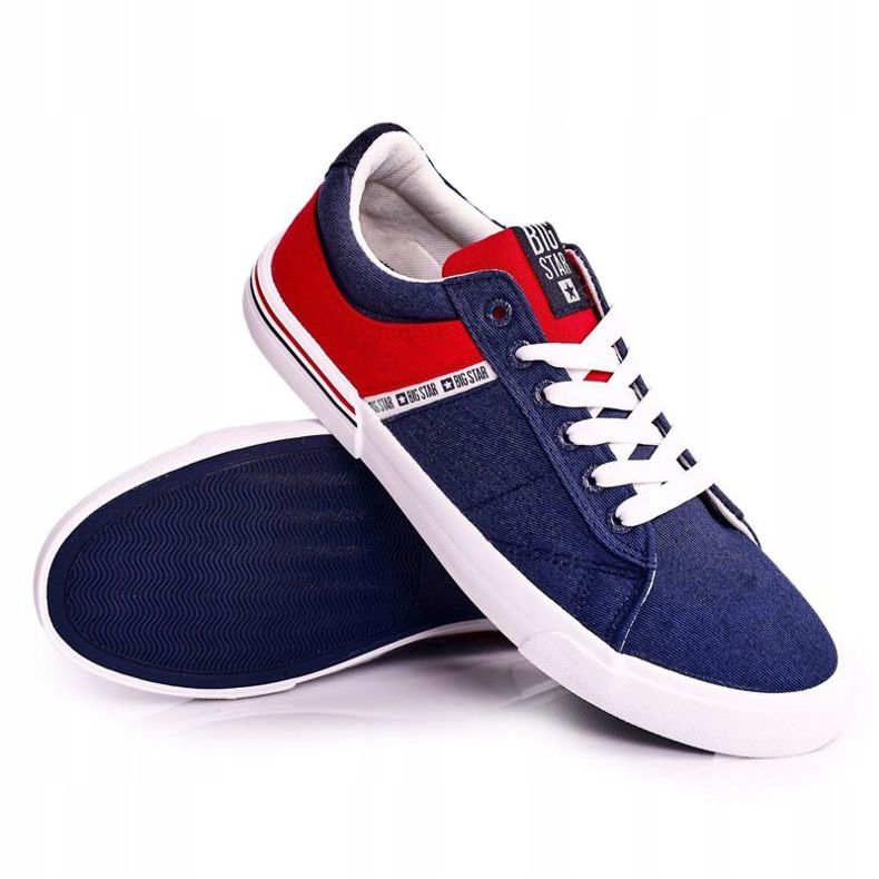Zapatillas de Hombre Big Star FF174137 Azul Marino-Rojo 2