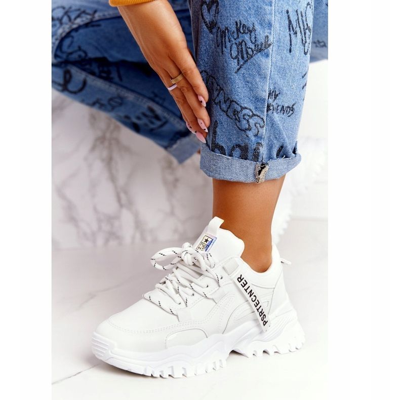 Evento Zapatillas de mujer en una suela masiva White Laugh blanco 2 Evento Zapatillas de mujer en una suela masiva White Laugh blanco 2