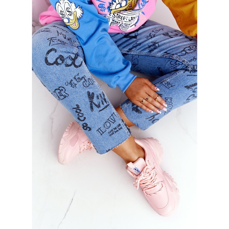 EVE Zapatillas de mujer en una suela masiva Pink Laugh rosado 2