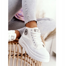Zapatillas altas de mujer en la plataforma White Nice Girl blanco 7