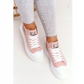 Zapatillas altas para mujer en la plataforma Pink Nice Girl blanco rosado 6