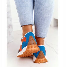 PS1 Calzado deportivo de mujer Sneakers Naranja Move On blanco azul 5