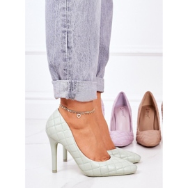 PS1 Stilettos Acolchados Verdes Elegantes Rosanna 5