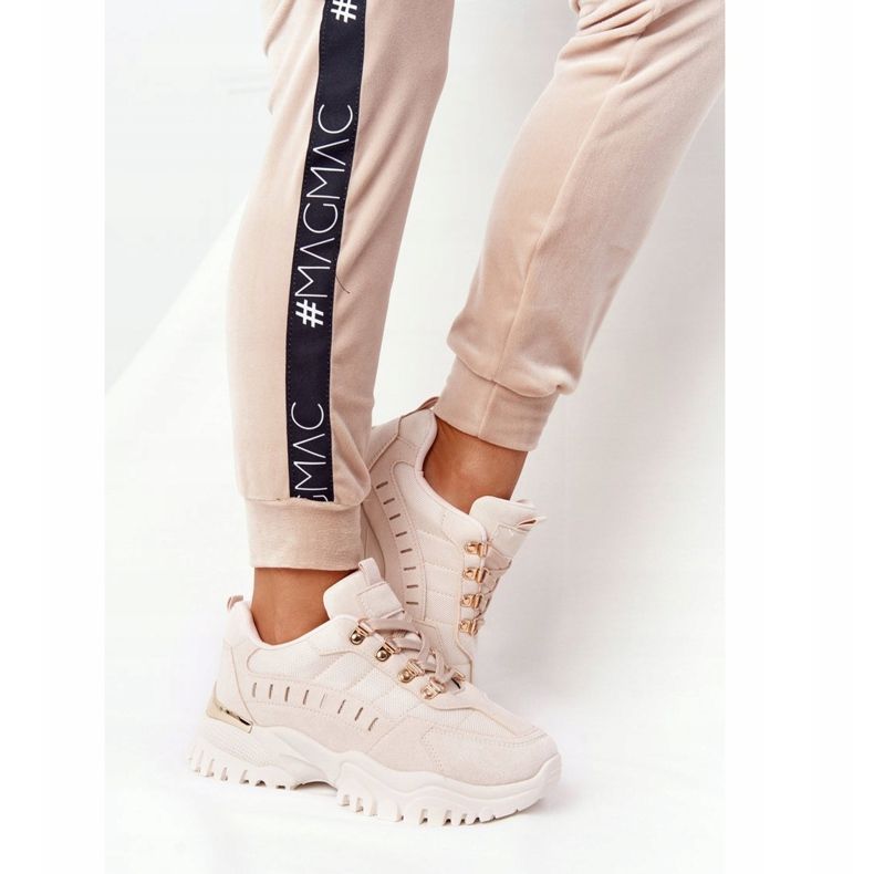 PS1 Zapatillas de mujer beige Good Mood en suela grande 2