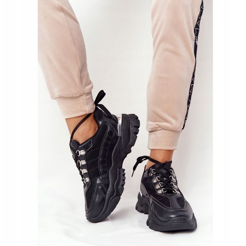 PS1 Zapatillas de mujer con suela grande Good Mood negro 1