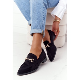 S.Barski Mocasines de mujer elegantes S. Barski Suede Black negro 1