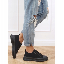 Zapatillas de mujer negras (suela negra) LA122 Allblack negro 2