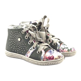 Zapatos para niños con diamantes de imitación 84254 gris Bartek 4