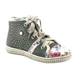 Zapatos para niños con diamantes de imitación 84254 gris Bartek 1