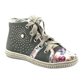 Botas, zapatos para niños con pedrería Bartek 87254 rosado gris 1