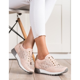 Kylie Zapatos calados en la plataforma rosado 5