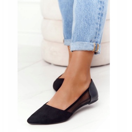 Bailarinas de ante negras en Spitz con red negro 4