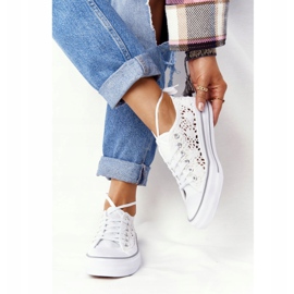 FB2 Zapatos deportivos Candice de encaje blanco para mujer 2 FB2 Zapatos deportivos Candice de encaje blanco para mujer 2