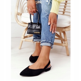 S.Barski Bailarinas de ante con tacones S. Bararski Black negro 4