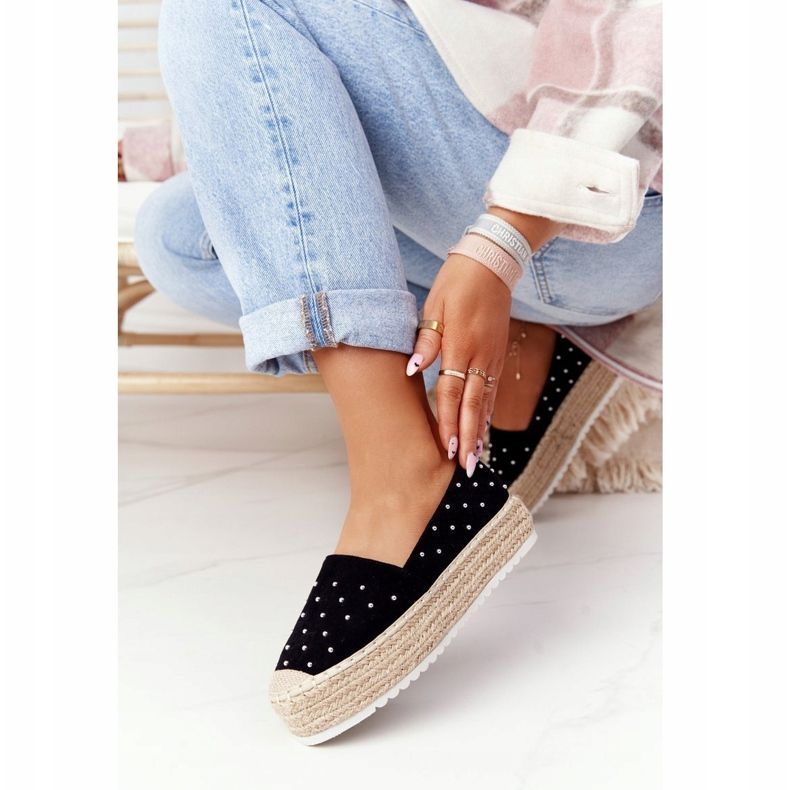 S.Barski Alpargatas En La Plataforma De Paja S. Bararski Negro 1