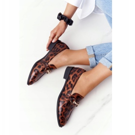 S.Barski Mocasines de mujer elegantes S. Barski Leopard marrón 1