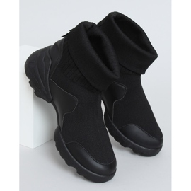 Negro LA156 Calcetines tobilleros negros Calzado deportivo 1