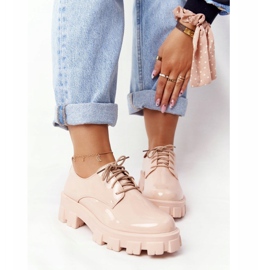 PS1 Oxfords de mujer en la plataforma Nude Imogen beige rosa 1