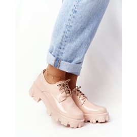 PS1 Oxfords de mujer en la plataforma Nude Imogen beige rosado 5