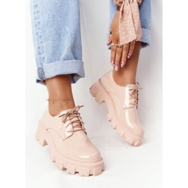 PS1 Oxfords de mujer en la plataforma Nude Imogen beige rosado 6