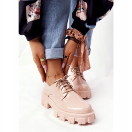 PS1 Oxfords de mujer en la plataforma Nude Imogen beige rosado 4