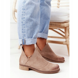 PS1 Botas De Mujer Con Recortes Beige Hillary marrón 3