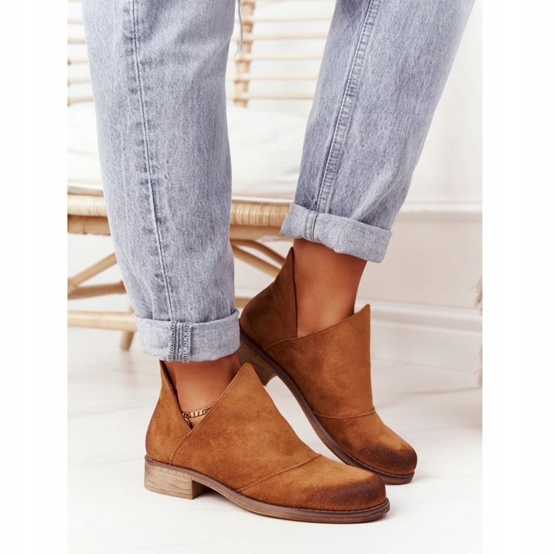 PS1 Botas de mujer con recortes de Camel Hillary marrón 1 PS1 Botas de mujer con recortes de Camel Hillary marrón 1