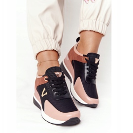 Deportivas Cuña Vinceza 10590 Negro-Rosa rosado 3