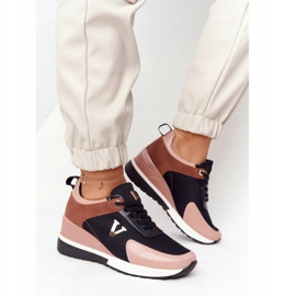 Deportivas Cuña Vinceza 10590 Negro-Rosa rosado 5