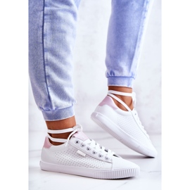 Zapatillas de Mujer Big Star HH274073 Blanco y Rosa 4