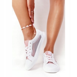 Zapatillas de Mujer con Malla Big Star DD274688 Blanco-Rosa 5