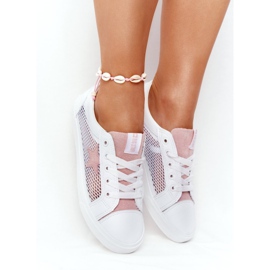 Zapatillas de Mujer con Malla Big Star DD274688 Blanco-Rosa 4