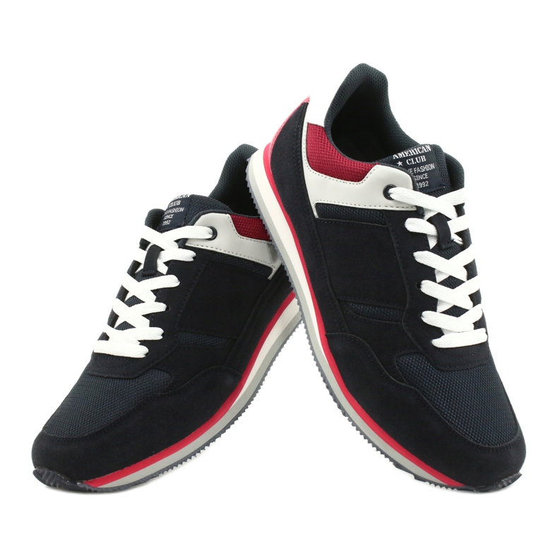 Zapatillas American Club FH12 blanco rojo azul marino 4