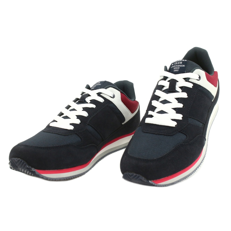 Zapatillas American Club FH12 blanco rojo azul marino 2