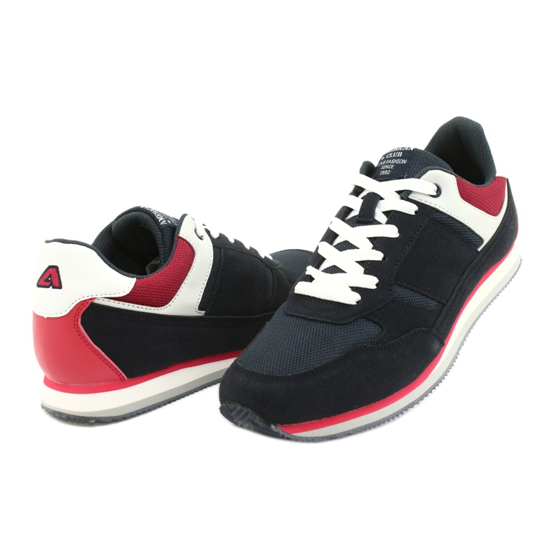 Zapatillas American Club FH12 blanco rojo azul marino 3