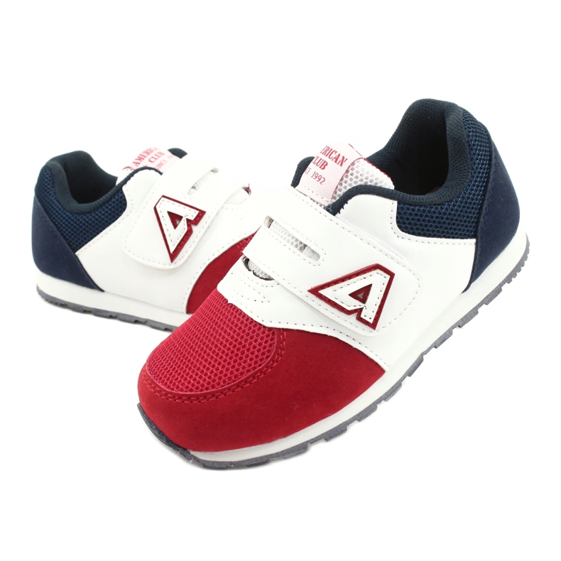 American Club Zapatos deportivos para niños inserto de cuero BS01 BS02 rojo multicolor 2