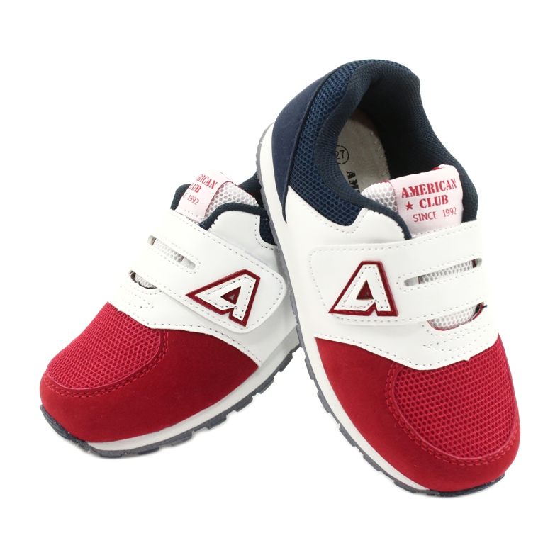 American Club Zapatos deportivos para niños inserto de cuero BS01 BS02 rojo multicolor 3