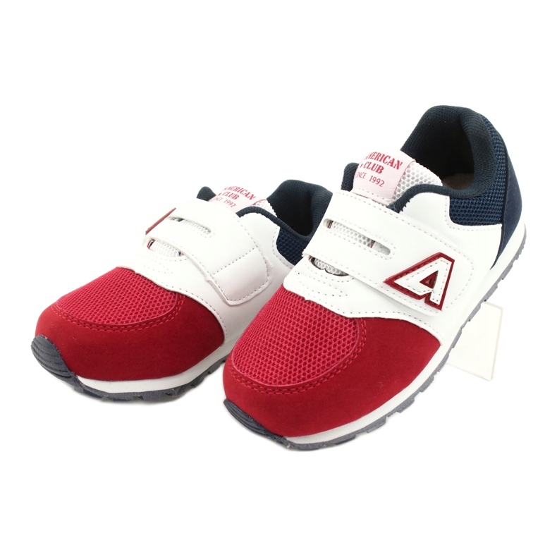 American Club Zapatos deportivos para niños inserto de cuero BS01 BS02 rojo multicolor 1