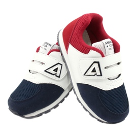 American Club Zapatos deportivos para niños Inserto de cuero BS01 BS02 Navy blanco 4