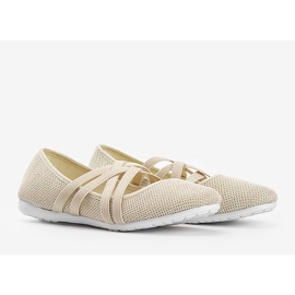 Bailarinas de tela beige LD8E07 3