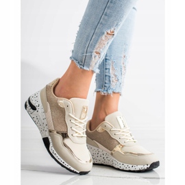 SHELOVET Zapatillas Golden Wedge multicolor dorado 1