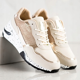 SHELOVET Zapatillas Golden Wedge multicolor dorado 2